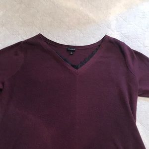 Torrid super soft purple sweater with lace front!!